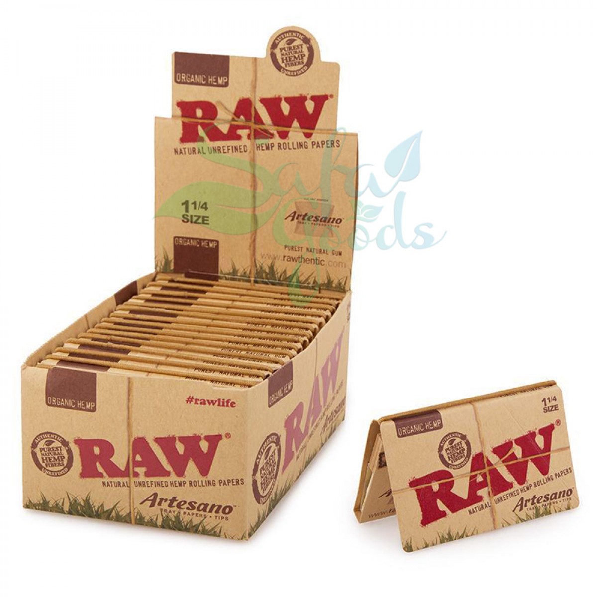 RAW - Organic Artesano Rolling Papers - 1-1/4in.